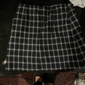 American Girl Black and White Checkered Mini Skirt